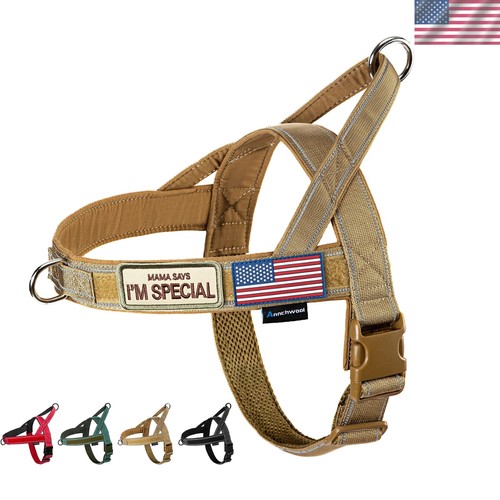 Soft padded dog harness with - soft,