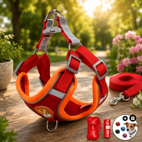 Dog harness and leash set - harness,