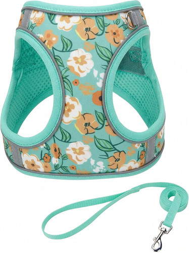 Floral green pattern dog - green,
