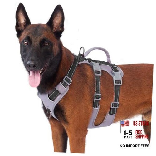 Reflective dog harness - reflective, with