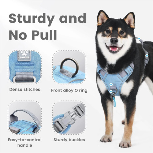 Pull reflective dog harness - no-pull,