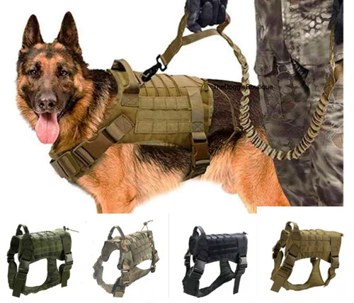 Tactical dog harness leash - harness,